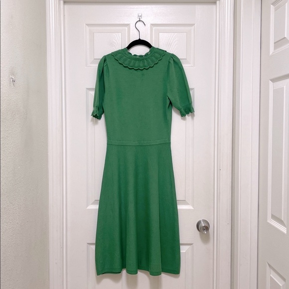NWT Boden Melina Ruffle Knitted Dress in Paradise Green - Picture 11 of 13